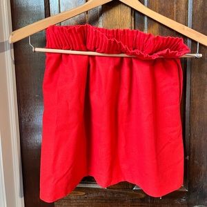 Wool mini skirt elastic waistband